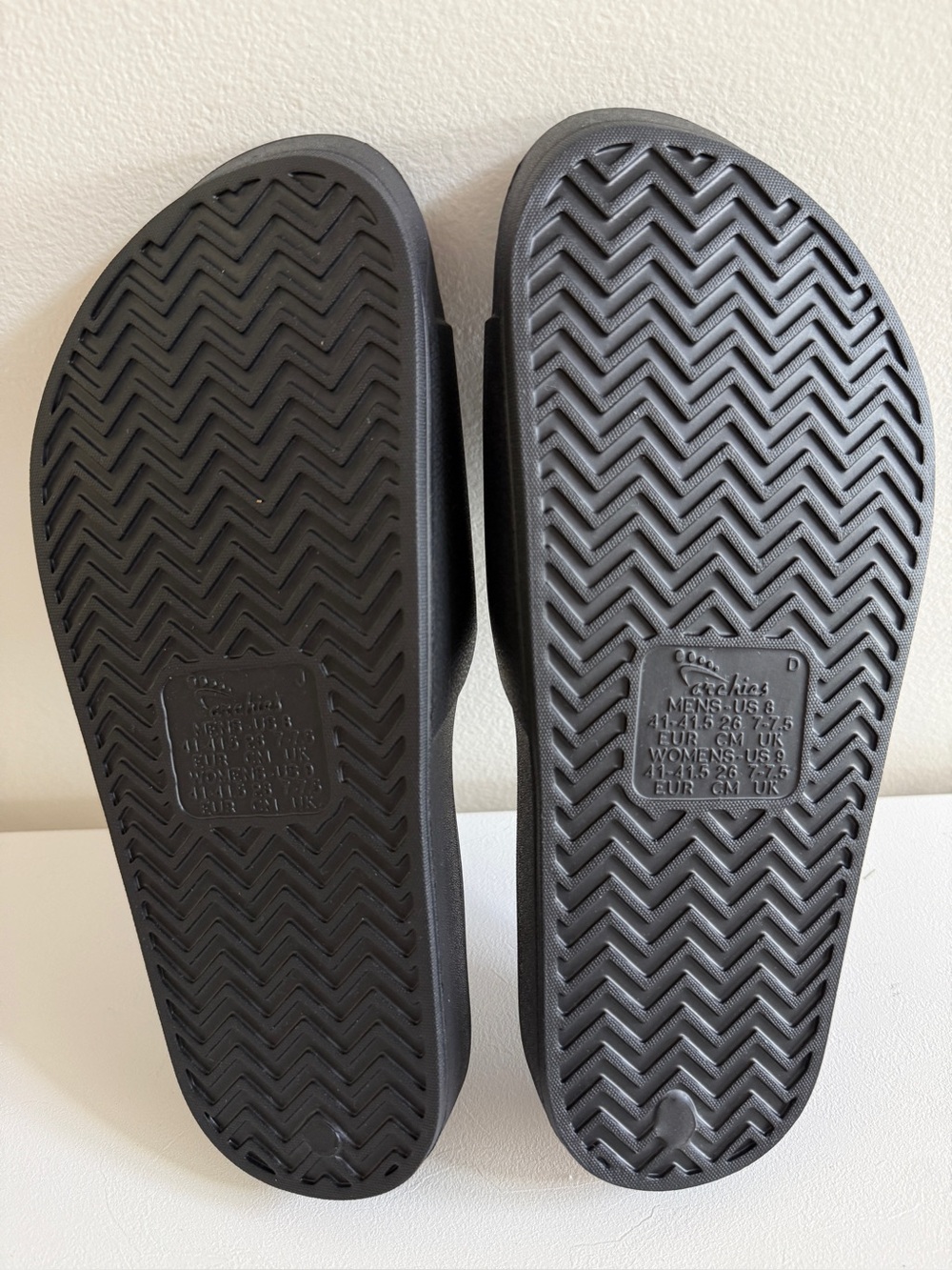 ARCHIES Arch Support Slides Sandals Women's Size 9 Black - Picture 5 of 7